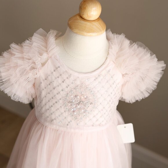 Tutu Du Monde Sea Holly Tulle Dress Porcelain Pink 6-12 Months LIKE NEW - Picture 4 of 7